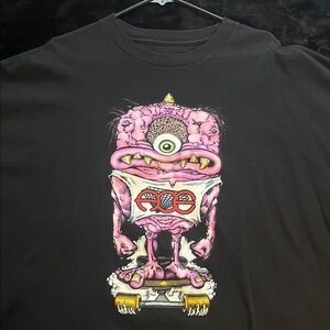 Diamond Supply Co. Black Tee with Pink Monster Graphic